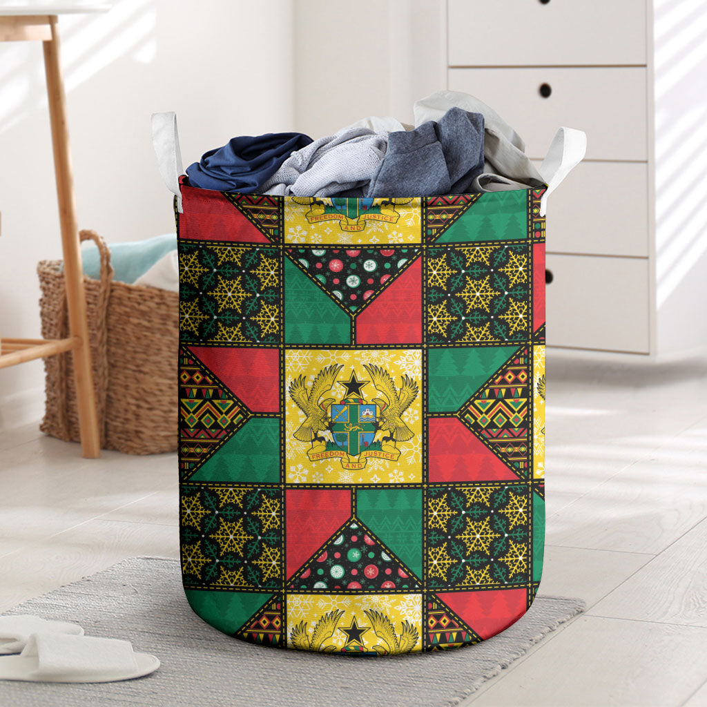 Ghana Christmas Laundry Basket Patchwork Style