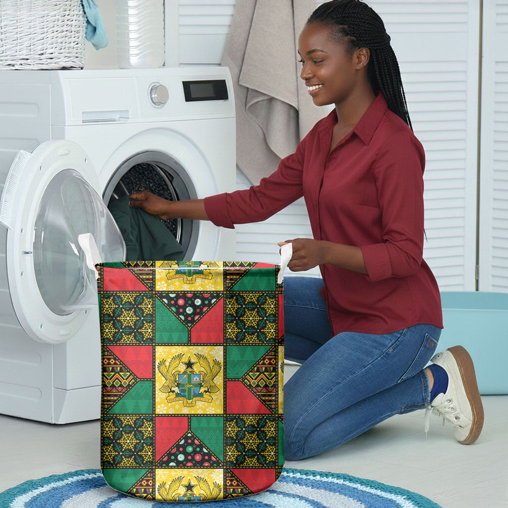 Ghana Christmas Laundry Basket Patchwork Style