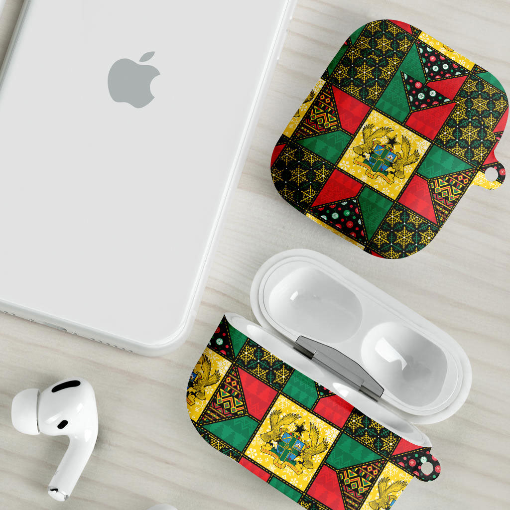 Ghana Christmas AirPods Case Patchwork Style