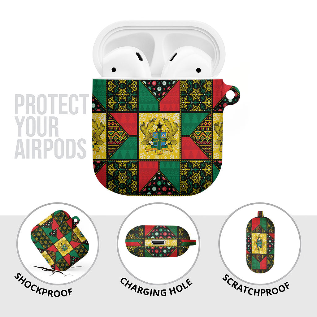 Ghana Christmas AirPods Case Patchwork Style