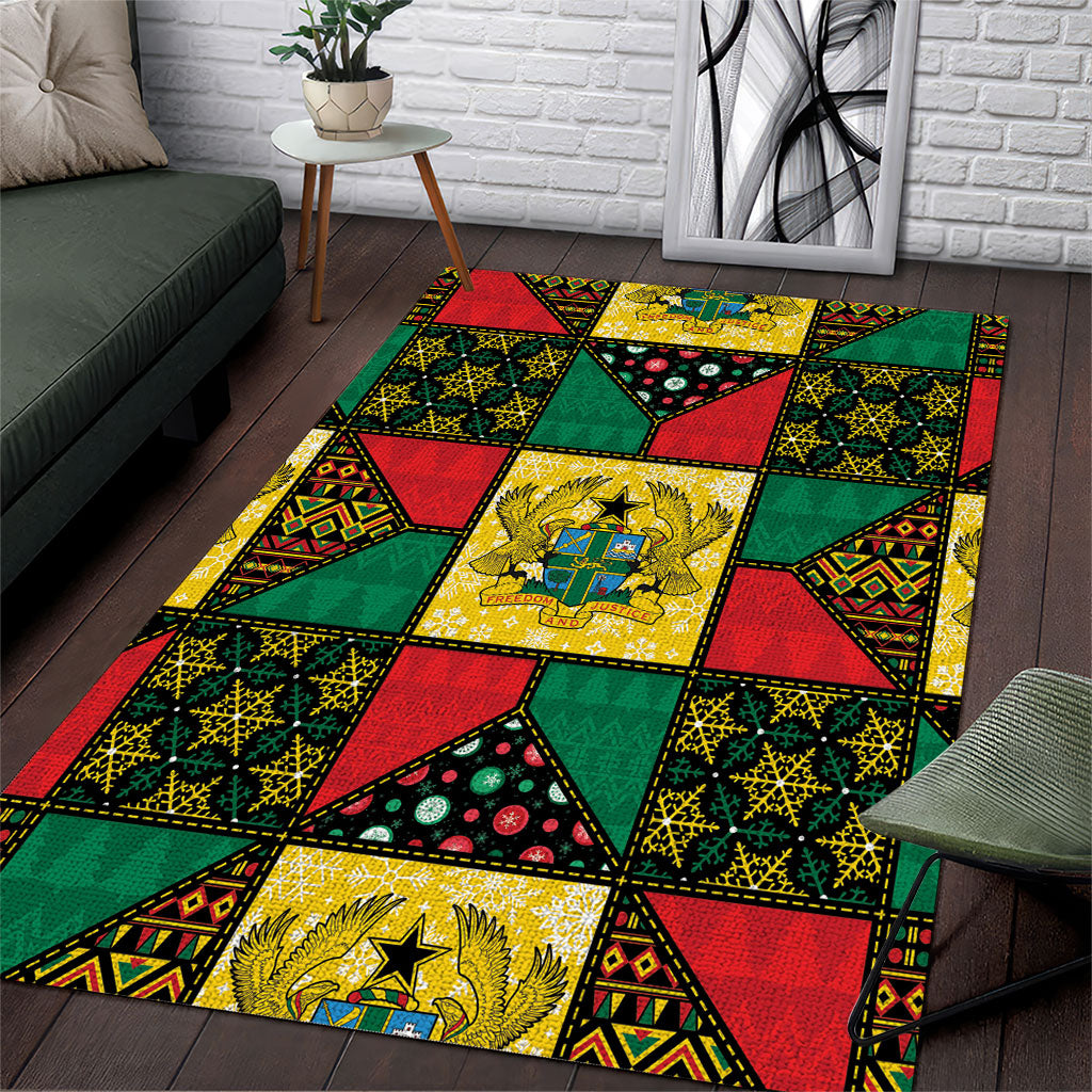 Ghana Christmas Area Rug Patchwork Style