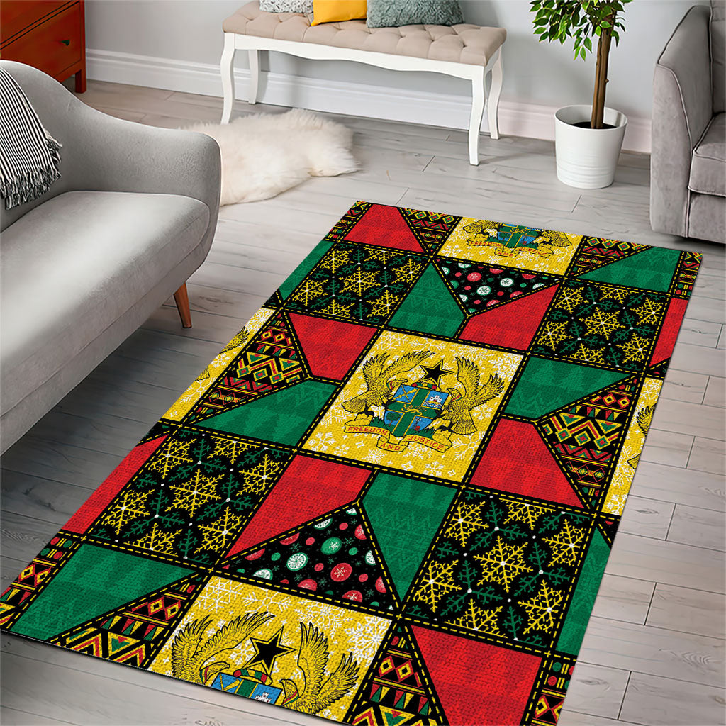 Ghana Christmas Area Rug Patchwork Style