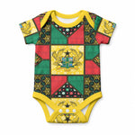 Ghana Christmas Baby Onesie Patchwork Style