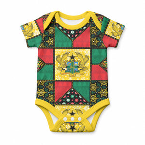 Ghana Christmas Baby Onesie Patchwork Style