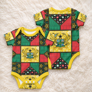Ghana Christmas Baby Onesie Patchwork Style
