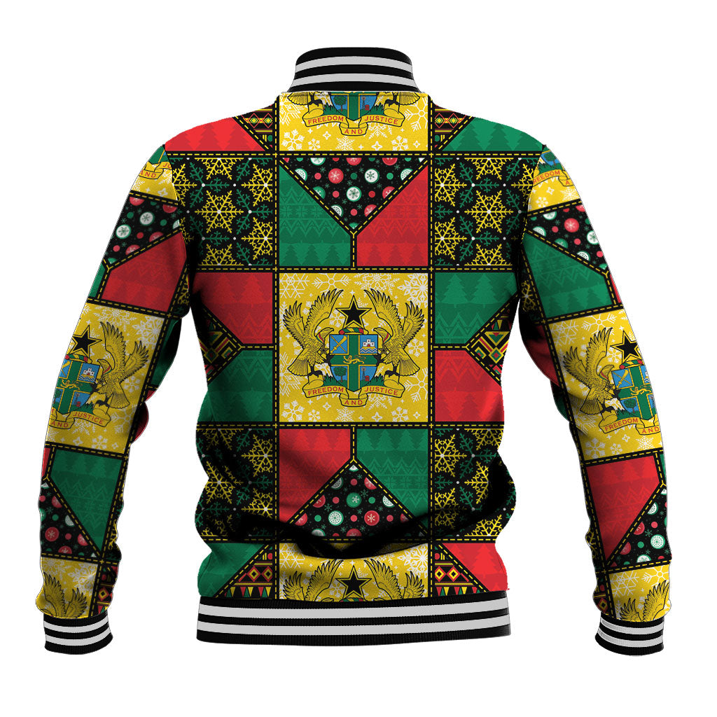 Ghana Christmas Baseball Jacket Patchwork Style