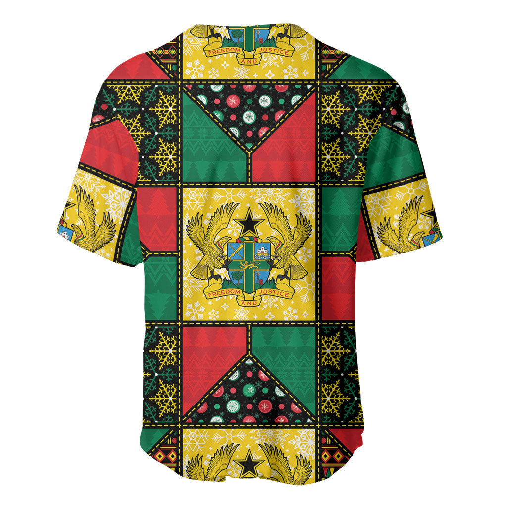 Ghana Christmas Baseball Jersey Patchwork Style