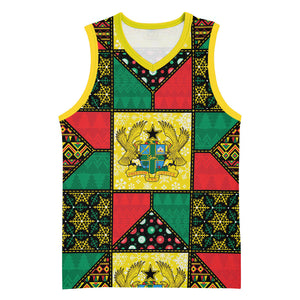 Ghana Christmas Basketball Jersey Patchwork Style