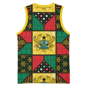 Ghana Christmas Basketball Jersey Patchwork Style