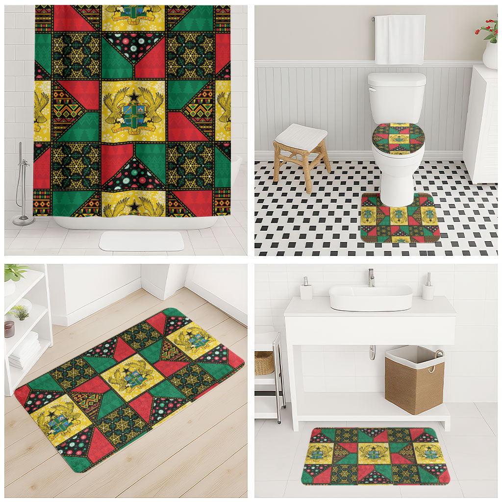 Ghana Christmas Bathroom Set Patchwork Style