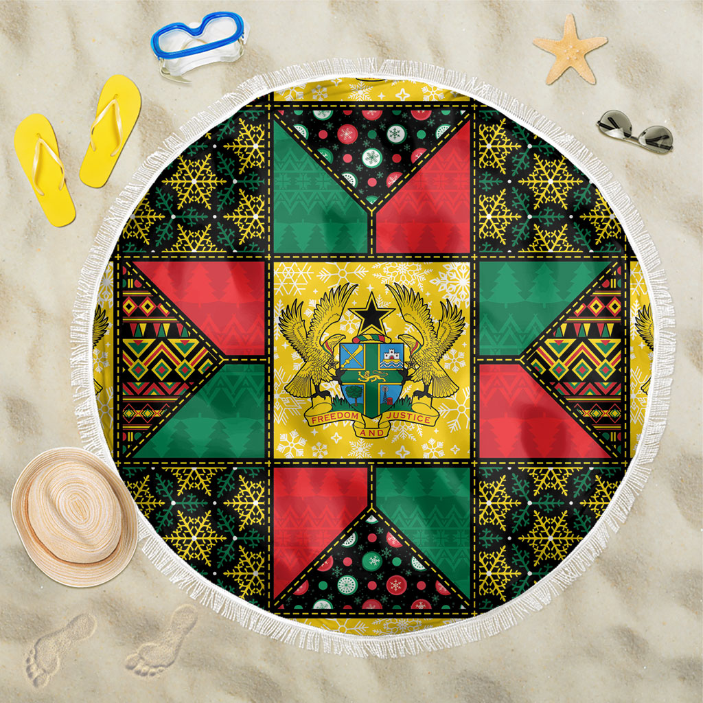 Ghana Christmas Beach Blanket Patchwork Style