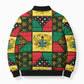 Ghana Christmas Bomber Puffer Jacket Patchwork Style