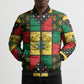 Ghana Christmas Bomber Puffer Jacket Patchwork Style