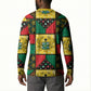 Ghana Christmas Button Sweatshirt Patchwork Style