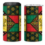 Ghana Christmas 4 in 1 Can Cooler Tumbler Patchwork Style
