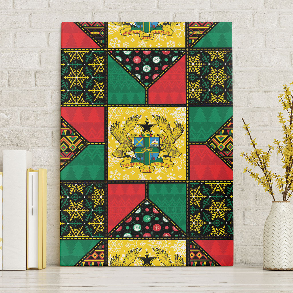 Ghana Christmas Canvas Wall Art Patchwork Style
