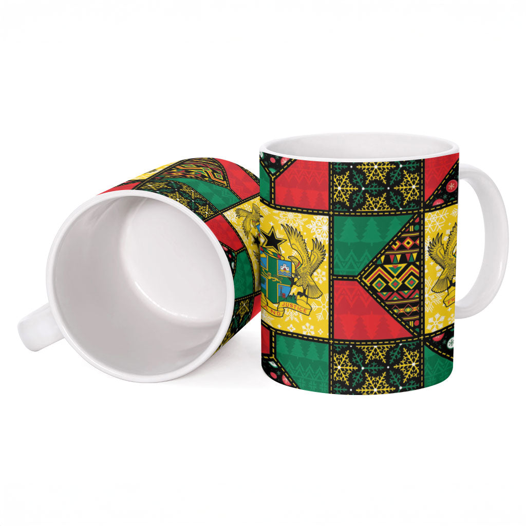 Ghana Christmas Ceramic Mug Patchwork Style
