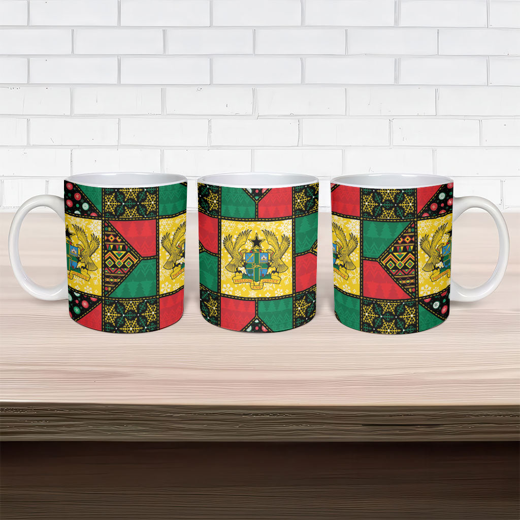 Ghana Christmas Ceramic Mug Patchwork Style
