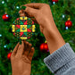 Ghana Christmas Ceramic Ornament Patchwork Style