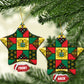 Ghana Christmas Ceramic Ornament Patchwork Style