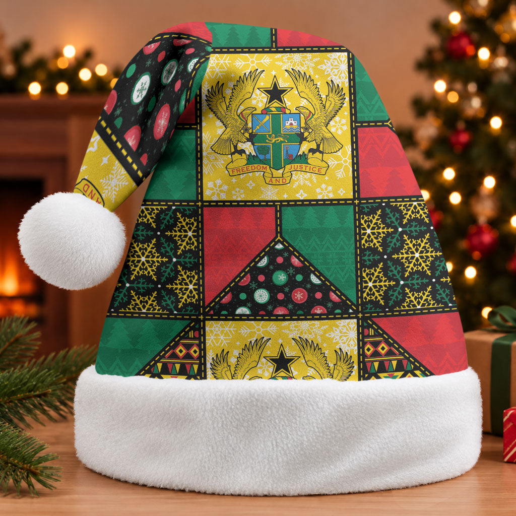 Ghana Christmas Santa Hat Patchwork Style
