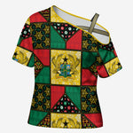 Ghana Christmas Cross Shoulder Shirt Patchwork Style