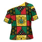 Ghana Christmas Cross Shoulder Shirt Patchwork Style