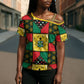 Ghana Christmas Cross Shoulder Shirt Patchwork Style