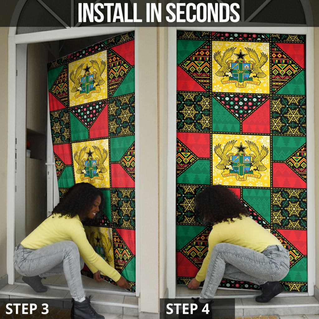 Ghana Christmas Door Cover Patchwork Style