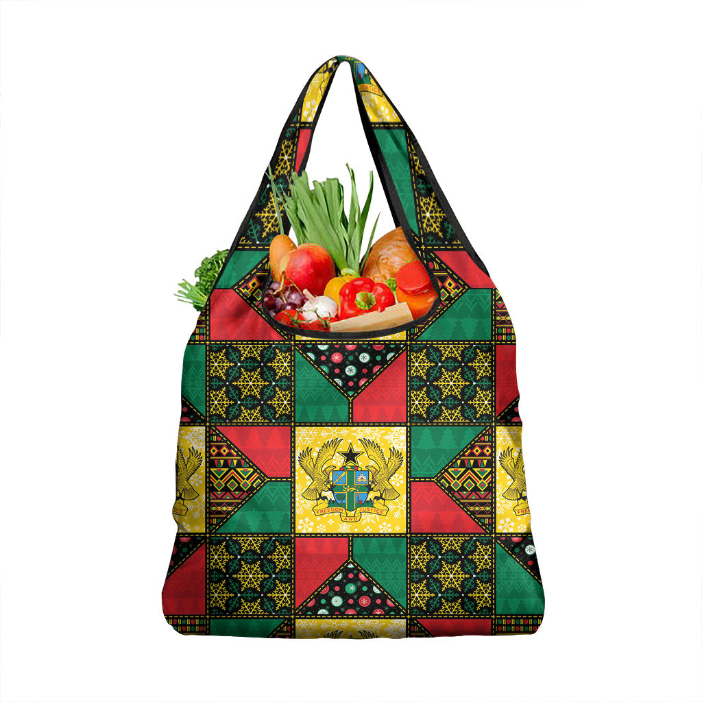 Ghana Christmas Grocery Bag Patchwork Style