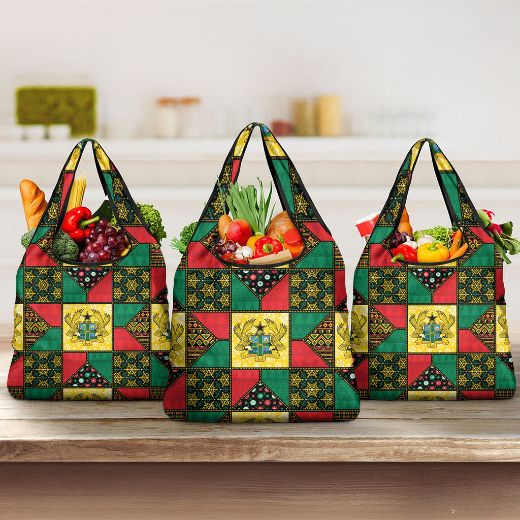 Ghana Christmas Grocery Bag Patchwork Style