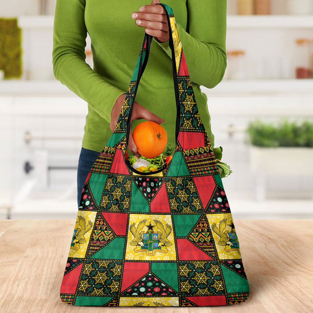 Ghana Christmas Grocery Bag Patchwork Style