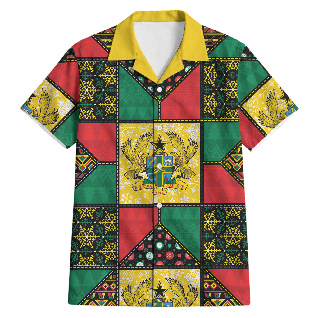 Ghana Christmas Hawaiian Shirt Patchwork Style