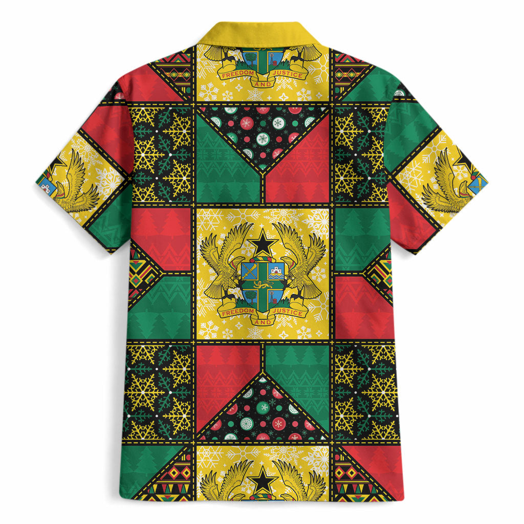 Ghana Christmas Hawaiian Shirt Patchwork Style