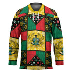 Ghana Christmas Hockey Jersey Patchwork Style