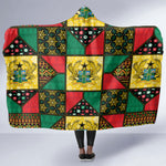 Ghana Christmas Hooded Blanket Patchwork Style