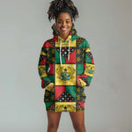 Ghana Christmas Hoodie Dress Patchwork Style
