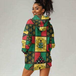 Ghana Christmas Hoodie Dress Patchwork Style