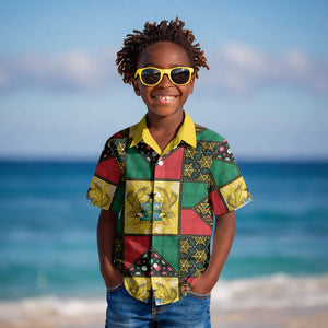 Ghana Christmas Kid Hawaiian Shirt Patchwork Style
