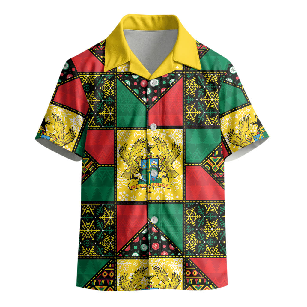 Ghana Christmas Kid Hawaiian Shirt Patchwork Style