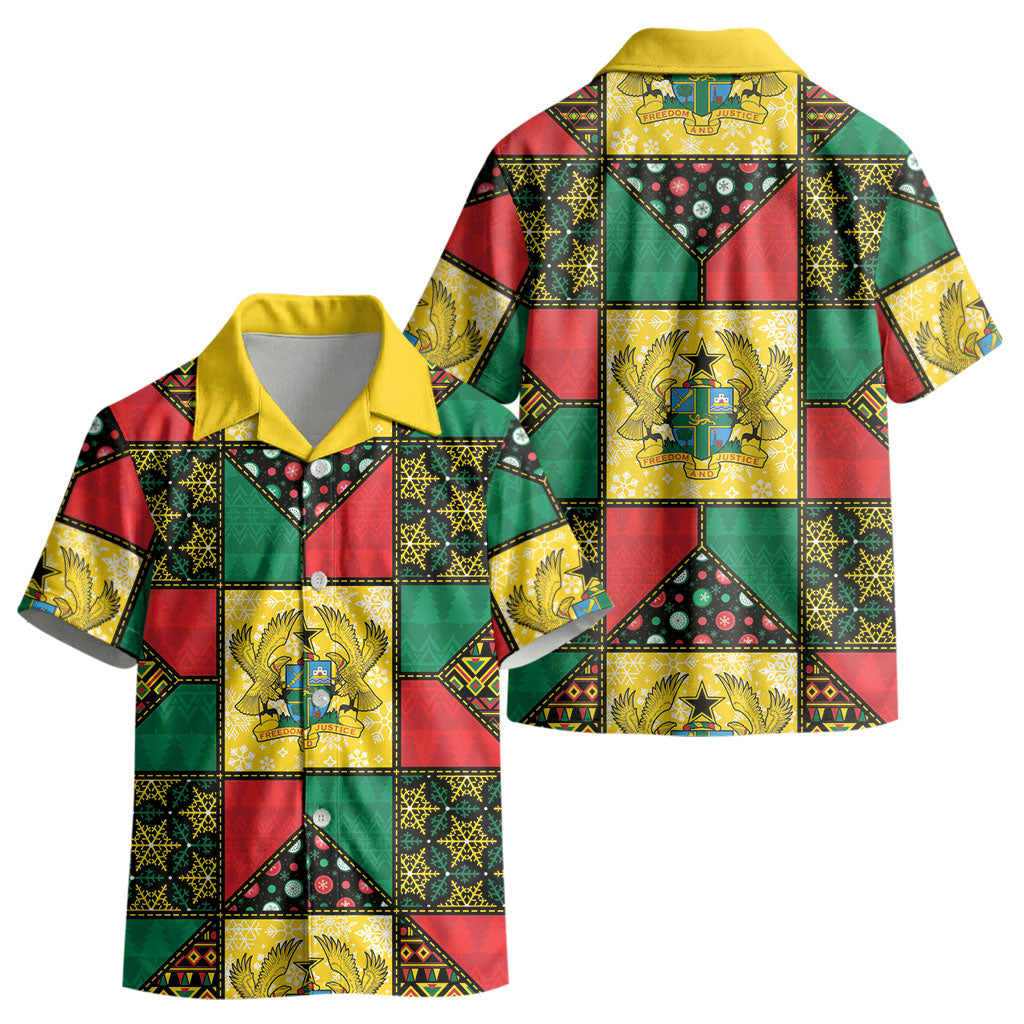 Ghana Christmas Kid Hawaiian Shirt Patchwork Style
