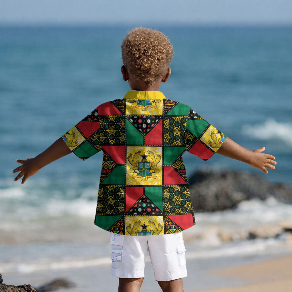 Ghana Christmas Kid Hawaiian Shirt Patchwork Style
