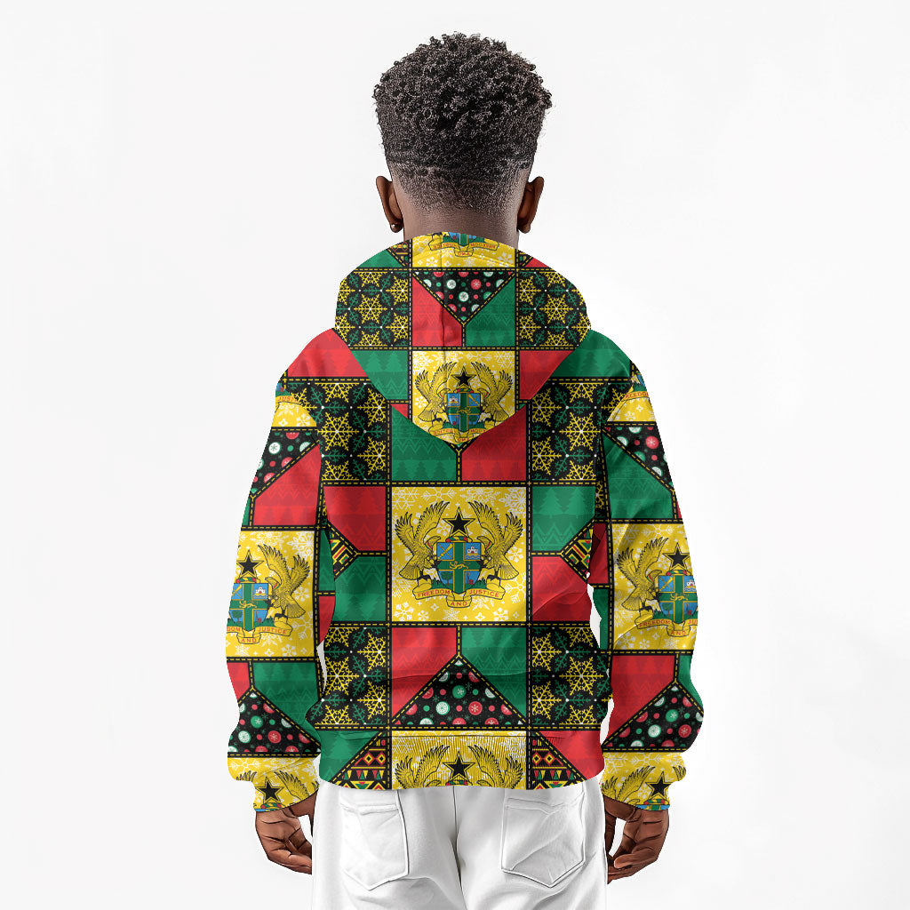 Ghana Christmas Kid Hoodie Patchwork Style