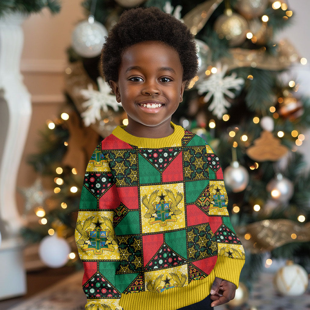 Ghana Christmas Kid Ugly Christmas Sweater Patchwork Style