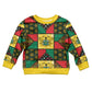 Ghana Christmas Kid Ugly Christmas Sweater Patchwork Style