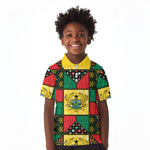 Ghana Christmas Kid Polo Shirt Patchwork Style