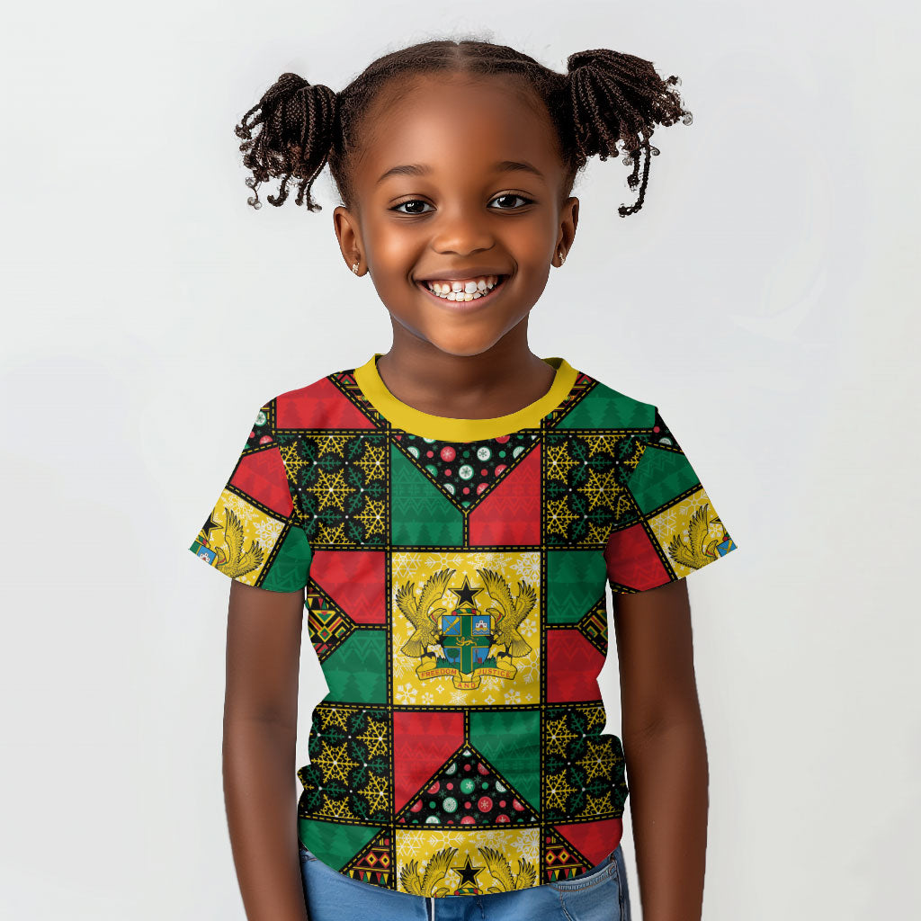 Ghana Christmas Kid T shirt Patchwork Style