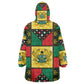 Ghana Christmas Kid Wearable Blanket Hoodie Patchwork Style
