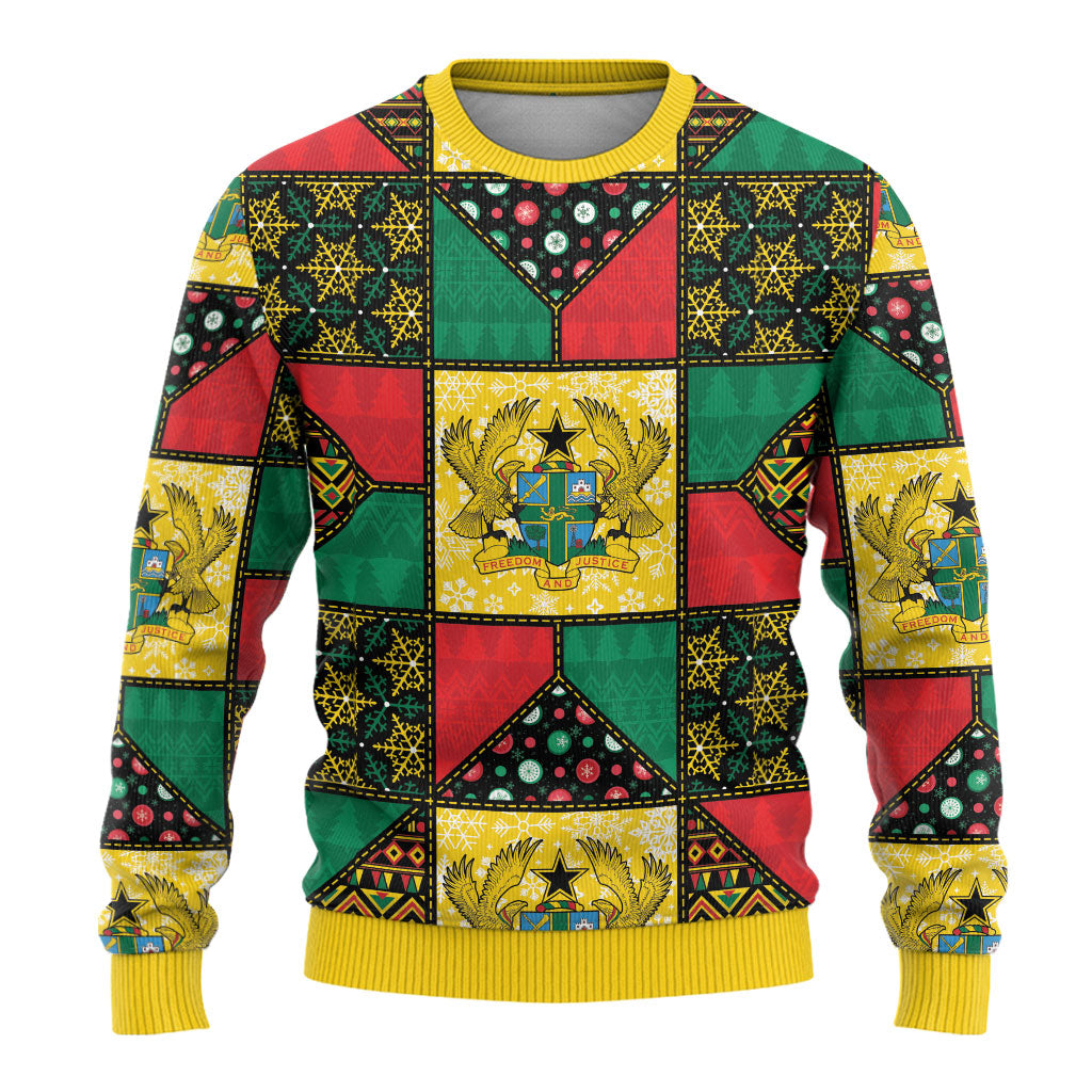 Ghana Christmas Ugly Christmas Sweater Patchwork Style