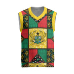 Ghana Christmas Knitted V-Neck Vest Patchwork Style